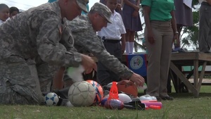 372nd Gives sports equipment to Belizean school