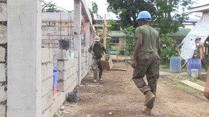 Balikatan engineers help build classroom (B-Roll)