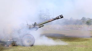 M119 Howitzer Shooting Change of Command