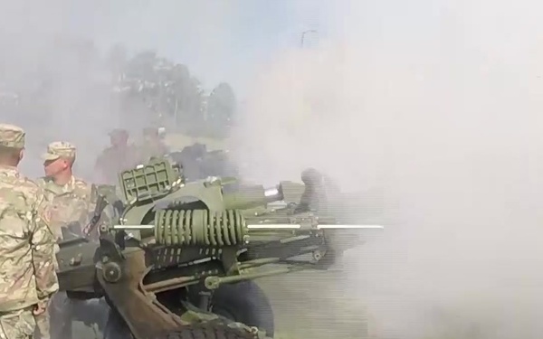 1-9 FA Fires Salute for 3rd ID Change of Command