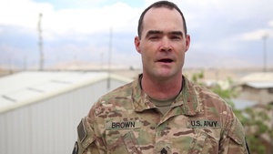 Sgt. Michael Brown Mother's Day Greeting from Afghanistan
