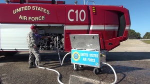Air Force Tests New Environmentally Safe Foam System BROLL