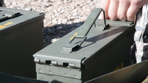 Airmen in the 150th Security Force Squadron conduct weapons training