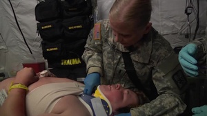 Mass Casualty Decon Lines (Night) at Exercise Guardian Response - B-Roll