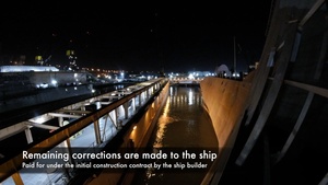 USS Montgomery Enters Dry Dock for Post Shakedown Availability - Time Lapse Video Package