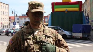 US Soldiers attend a Folk Music Festival Zagan, Poland B-roll