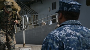 31st Marine Expeditionary Unit Marine on load aboard LHD 6