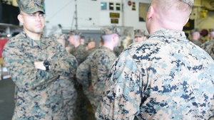 31st Marine Expeditionary Unit Marine on load aboard LHD 6
