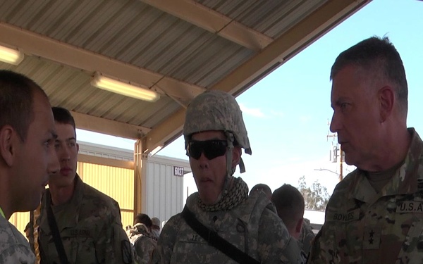 The Adjutant General of Mississippi Visits his Troops at NTC (Social Media)