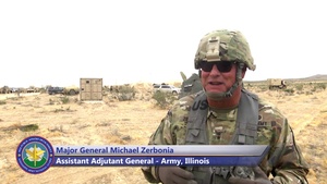 Illinois Assistant Adjutant General and State Command Sergeant Major visit NTC