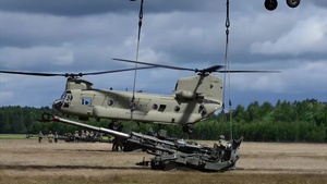 M777 Howitzer Sling Load Training in Orzysz Poland