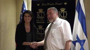Ambassador Nikki Haley meets Israeli MoD Lieberman