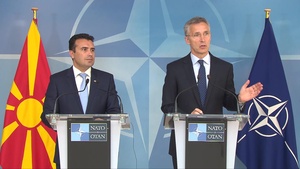 Secretary General welcomes Prime Minister Zaev to NATO Headquarters
