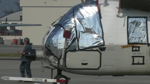 Largest aircraft in American military moves cargo(Package/Pkg)