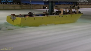 Heavy Polar Icebreaker Model Testing Underway