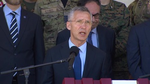 Latvia welcomes NATO battlegroup - ceremony