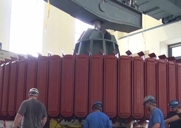 Hydropower Rotor Install Requires Heavy Lifting