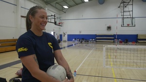 Team Navy's Sitting Volleyball Coach