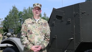 Staff Sgt. Borcsani wishes the Kansas City Royals a Happy Fourth of July from Germany