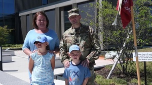 Lt. Col. Vaseliades sends greetings to his mother and Tampa Bay Rays