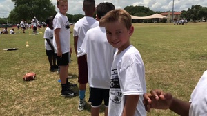Dallas Cowboy Terrance Williams hosts a football ProCamp on JBSA