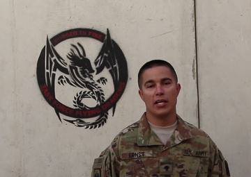 Spc. Christopher Ernst Independence Day Greeting from Afghanistan