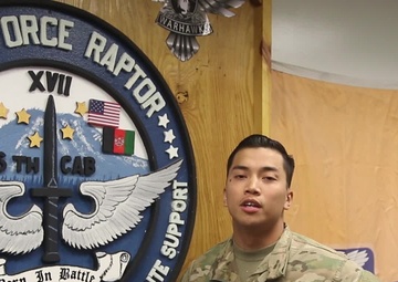 Cpl. Keith Cabungcal Independence Day Greeting from Afghanistan