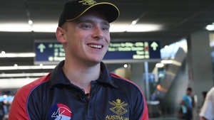 Austrian Navy Pilot Officer Jesse Constello Arrives in Chicago for the 2017 DOD Warrior Games