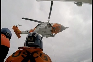 USCGC John McCormick (WPC 1121) crew trains with Air Station Sitka