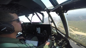 MAFFS 6 battles Whittier Fire blazing in Southern California.