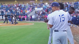 Biloxi Shuckers Minor League Baseball team’s military appreciation night