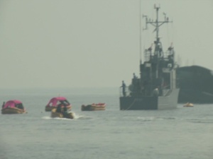 Japanese service members dive into water survival, rescue tactics (B-Roll)