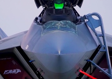 F-22 Flightline in Slow Motion