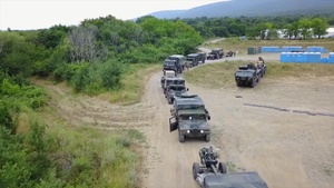 Alpha Battery, 4th Battalion, 319th Airborne Field Artillery Regiment, transport howitzers from Novo Selo Training Area to Bezmer Air Base, Bulgaria.