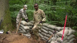 106th Financial Management Support Unit preparing fighting positions