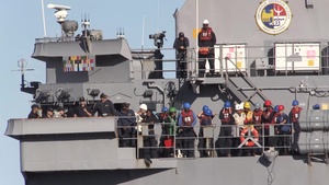 USS Bonhomme Richard conducts a replenishment-at-sea