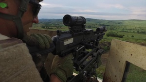 Paratroopers from 1-143, 173rd Airborne Brigade Conduct Heavy Weapons Blank Fire Lane in Cincu, Romania.