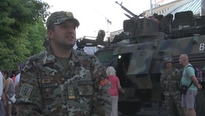 2nd Cavalry Regiment Soldiers host static display in Skopje, Macedonia