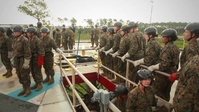 Recruits Practice Rappel Techniques on Parris Island