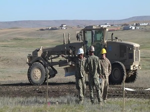 U.S. Army Reserve engineers build road on Blackfeet Nation
