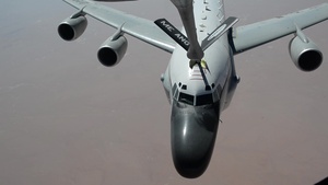 KC-135 Provides Aerial Refueling for RC-135 Rivet Joint