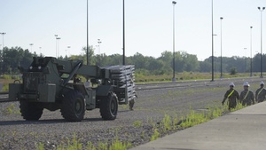 B-ROLL: Soldiers prepare railhead for returning 76th Infantry Brigade Combat Team