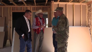 Military, Crow Leaders Tour Veteran Home Construction Site