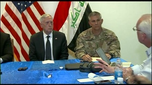 Mattis, Townsend, McGurk Brief Reporters in Iraq