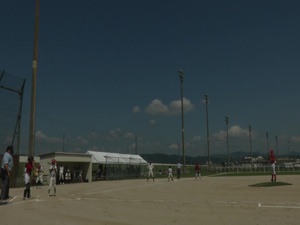 THE IWAKUNI SANDLOT: American, Japanese students play friendly baseball game (B-Roll)