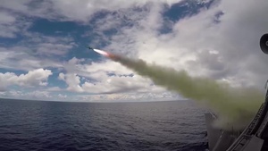 USS Coronado Harpoon Missile Launch Clip 2