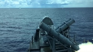 USS Coronado Harpoon Missile Launch Clip 4