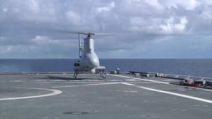 MQ-8B Fire Scout operations during haproon missile launch