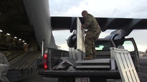 B-roll Package: Exercise Vigilant Guard- Lousiana National Guardsmen arrive at Kirtland Airforce Base on C-17