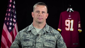 NFL Shoutout to Washington Redskins from Wright-Patterson AFB